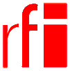 Le logo de RFI: Radio France Internationale, radio franaise destine aux francophones vivant  l'tranger.